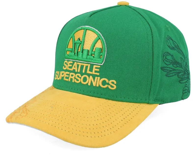 Mitchell & Ness Seattle Supersonics May Flowers Pro Green/Yellow A-frame Adjustable online