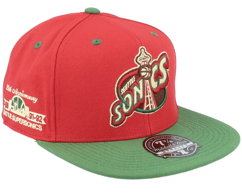 Mitchell & Ness Seattle Supersonics Nightmare Red/Green Fitted online