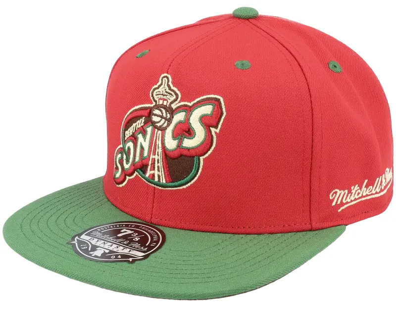 Mitchell & Ness Seattle Supersonics Nightmare Red/Green Fitted online