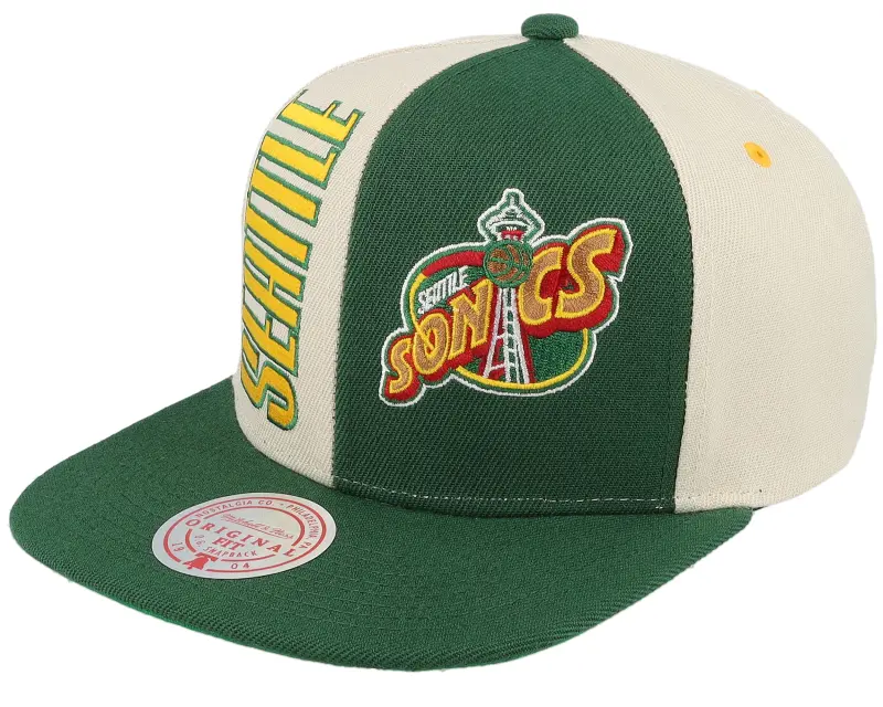 Mitchell & Ness Seattle Supersonics Pop Panel Hwc Off White/Green Snapback online