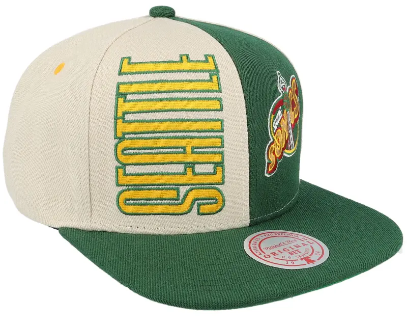 Mitchell & Ness Seattle Supersonics Pop Panel Hwc Off White/Green Snapback online