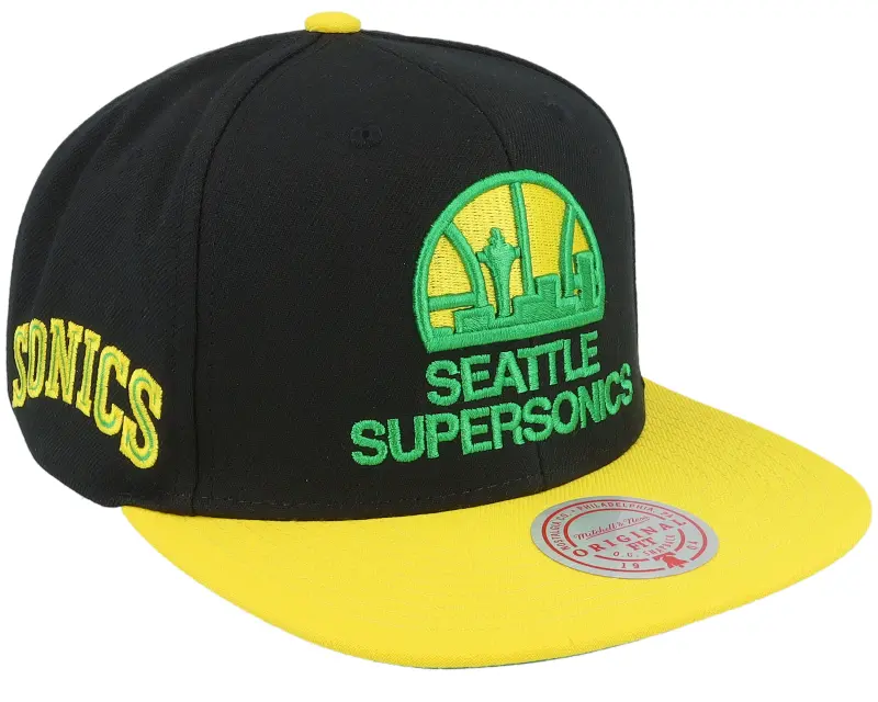 Mitchell & Ness Seattle Supersonics Side Core 2.0 Hwc Black/Gold Snapback online