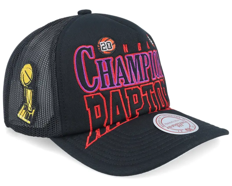 Mitchell & Ness Toronto Raptors Big Champ Black A-Frame Trucker online