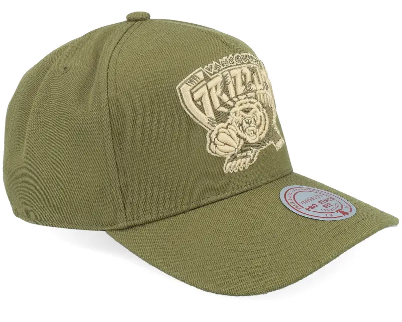 Mitchell & Ness Vancouver Grizzlies Fashion Pro Vintage Olive A-Frame Adjustable online