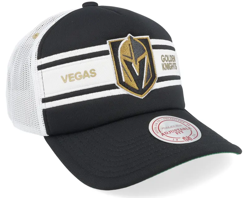 Mitchell & Ness Vegas Golden Knights Sideline Black/White A-frame Trucker online
