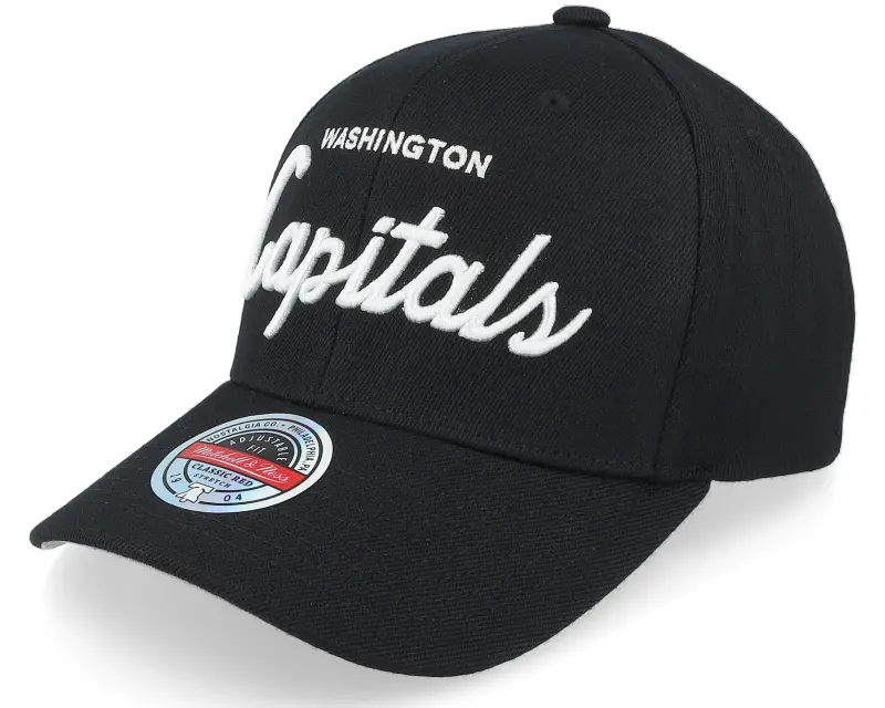 Mitchell & Ness Washington Capitals NHL Classic Script Black Adjustable online