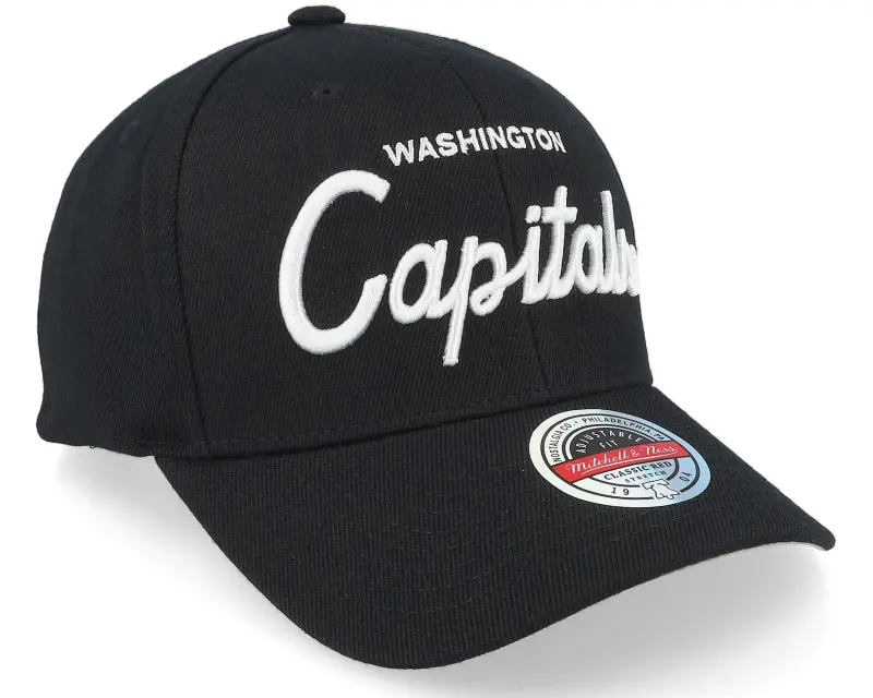 Mitchell & Ness Washington Capitals NHL Classic Script Black Adjustable online