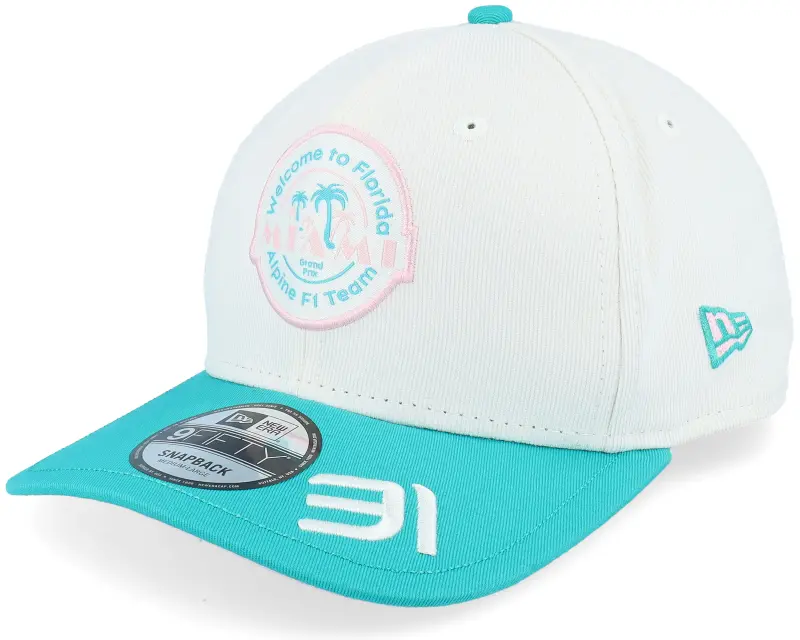 New Era Alpine F1 24 Ocon Miami 9FIFTY Micro Cord Off-white/Teal Adjustable online