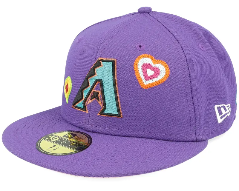New Era Arizona Diamondbacks 59FIFTY Chainstitchheart Purple Fitted online