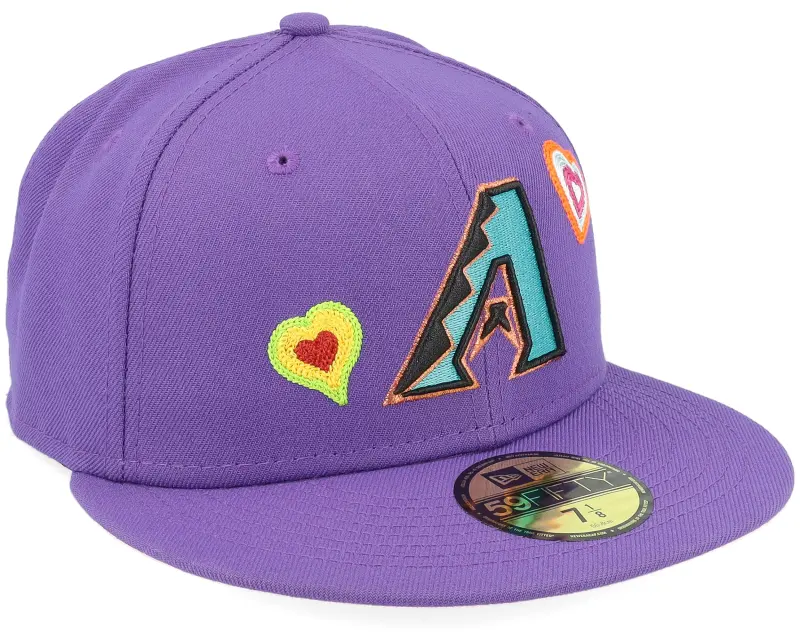 New Era Arizona Diamondbacks 59FIFTY Chainstitchheart Purple Fitted online