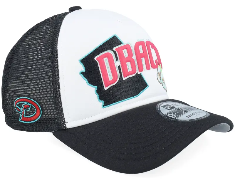 New Era Arizona Diamondbacks State Flower White/Black A-Frame Trucker online