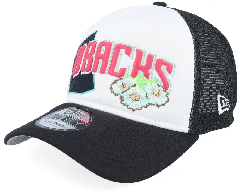 New Era Arizona Diamondbacks State Flower White/Black A-Frame Trucker online