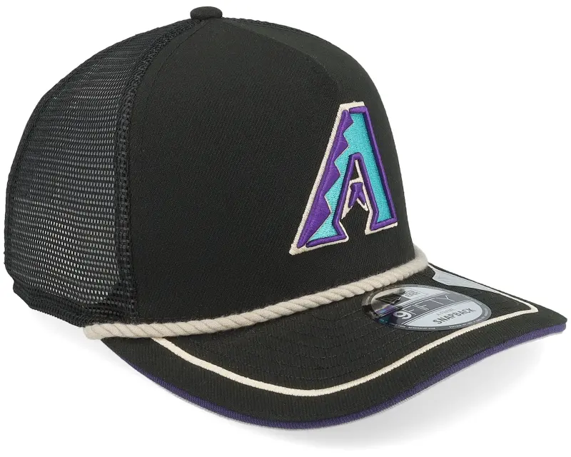 New Era Arizona Diamondbacks Vintage Team Rope 9FIFTY Black A-frame Trucker online
