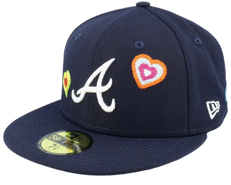 New Era Atlanta Braves 59FIFTY Chainstitchheart Navy Fitted online