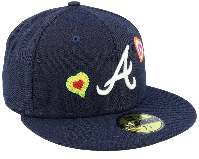 New Era Atlanta Braves 59FIFTY Chainstitchheart Navy Fitted online