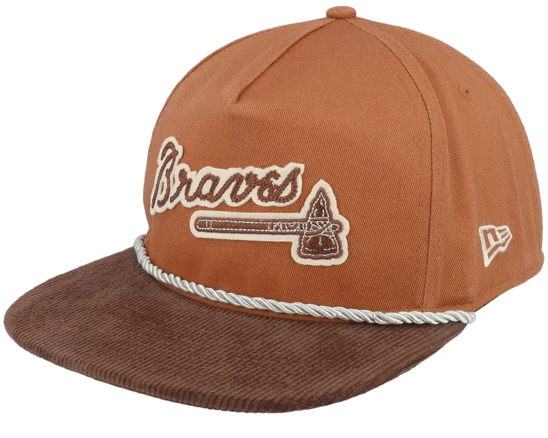 New Era Atlanta Braves Corduroy Golfer Brown/Pine Snapback online