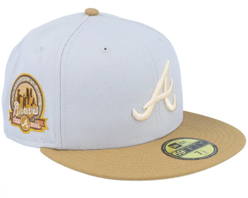 New Era Atlanta Braves Golden Bearings 59FIFTY Wt 40an Grey/Toffee Fitted online