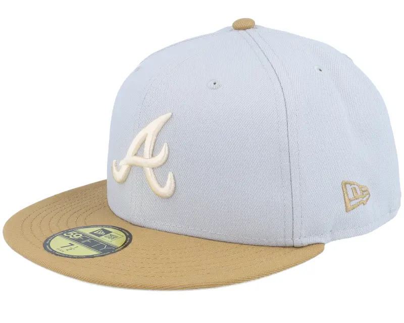 New Era Atlanta Braves Golden Bearings 59FIFTY Wt 40an Grey/Toffee Fitted online