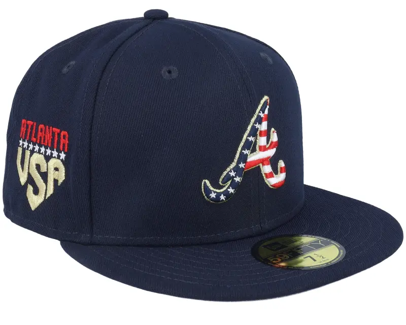 New Era Atlanta Braves MLB 4th Of July 23 59FIFTY Navy Fitted online