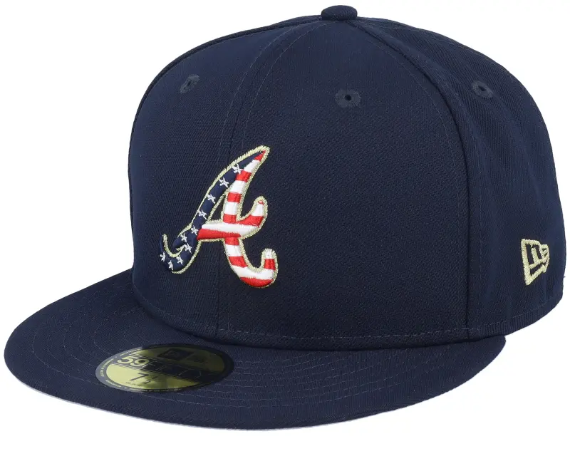 New Era Atlanta Braves MLB 4th Of July 23 59FIFTY Navy Fitted online