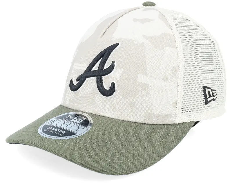 New Era Atlanta Braves MLB Armed Forces Day 9FORTY Mc Stone/Olive A-frame Trucker online