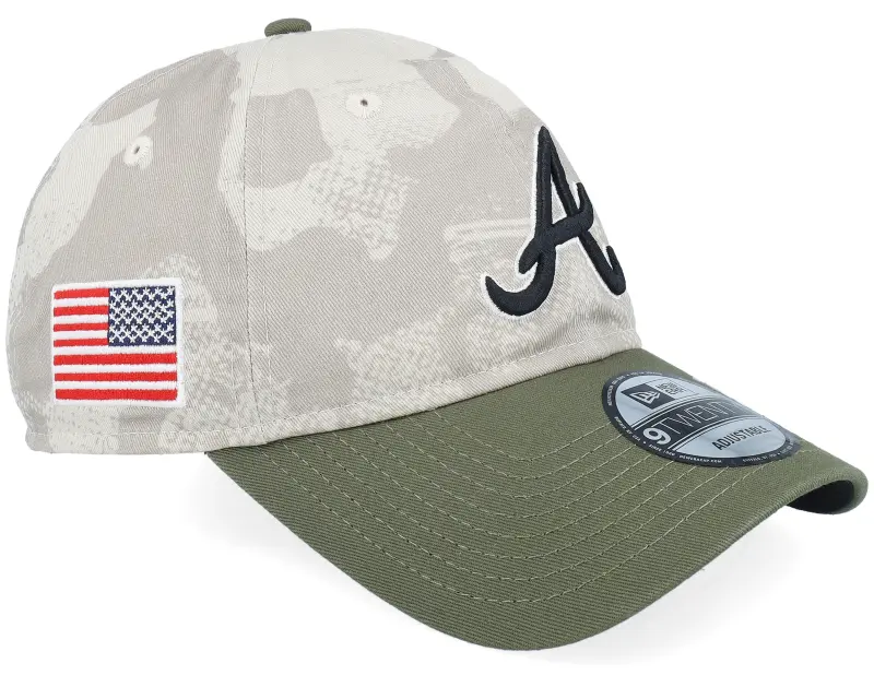 New Era Atlanta Braves MLB Armed Forces Day 9FORTY Mc Stone/Olive Dad Cap online