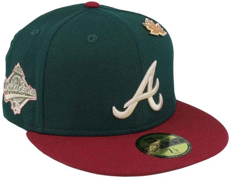 New Era Atlanta Braves MLB Ws Contrast 59FIFTY New Olive/Maroon Fitted online