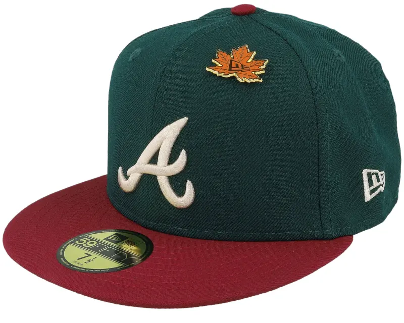 New Era Atlanta Braves MLB Ws Contrast 59FIFTY New Olive/Maroon Fitted online