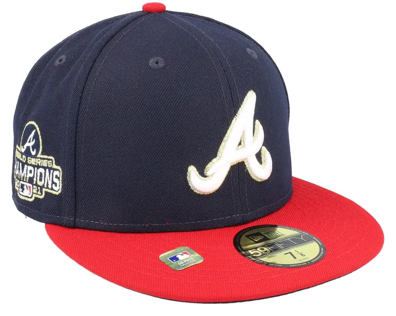 New Era Atlanta Braves MLB22 Gold 59FIFTY Navy/Red Fitted online