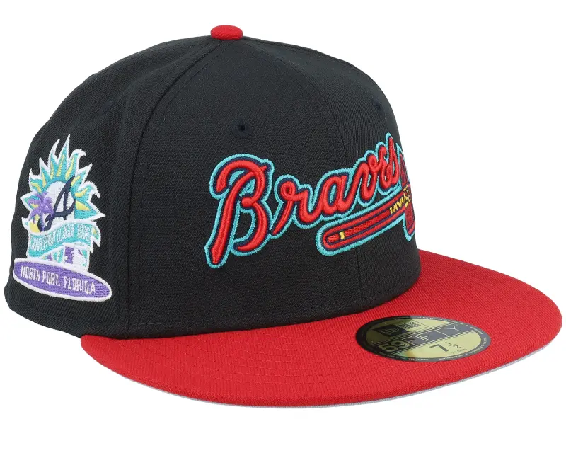 New Era Atlanta Braves Retro Spring Training Black/Red Fitted online