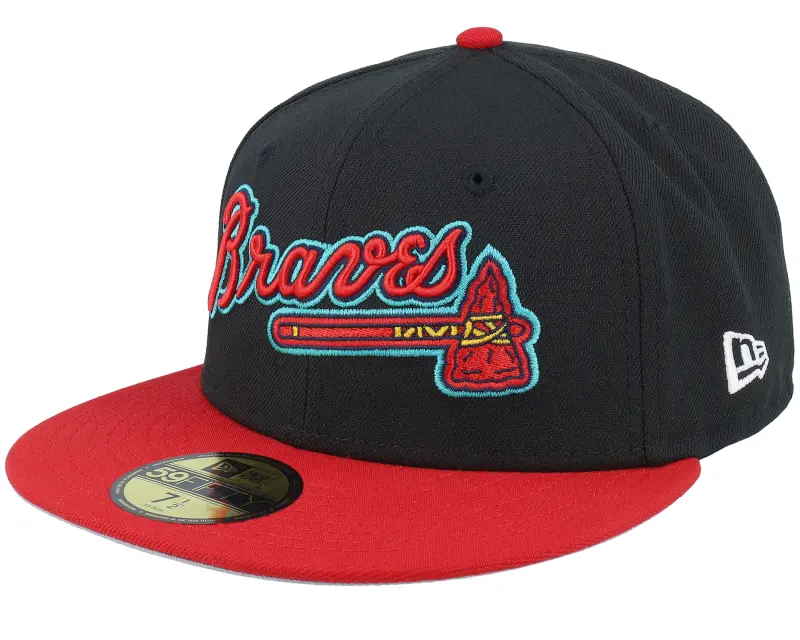 New Era Atlanta Braves Retro Spring Training Black/Red Fitted online