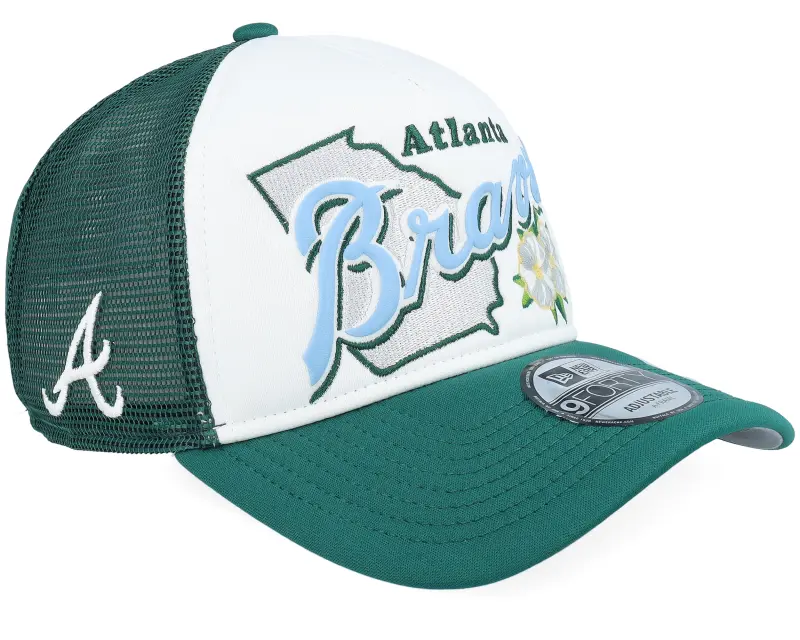 New Era Atlanta Braves State Flower White/Green A-Frame Trucker online
