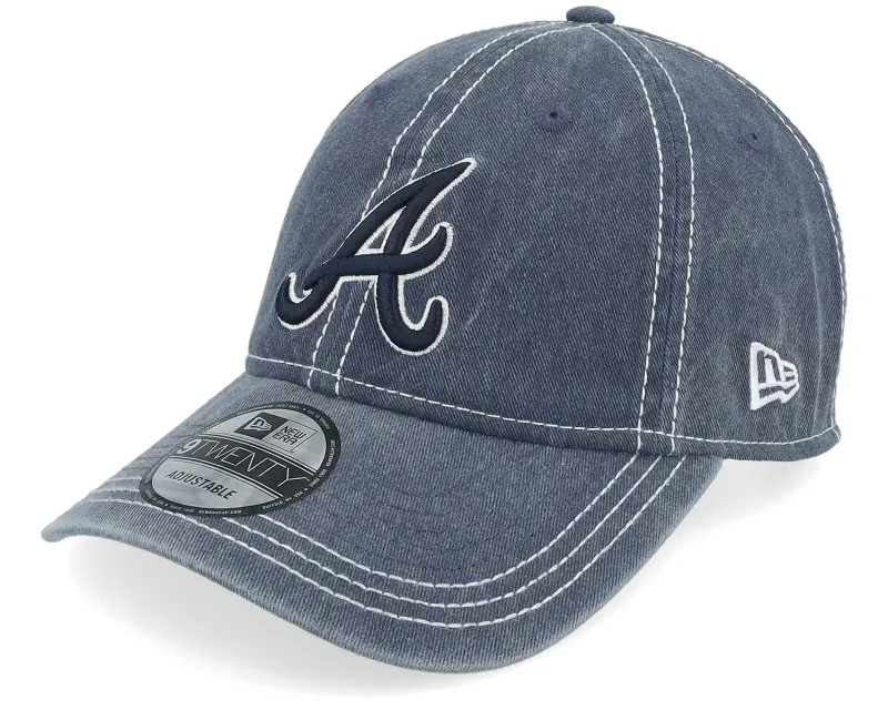 New Era Atlanta Braves Washed Contrast 9TWENTY Navy Dad Cap online