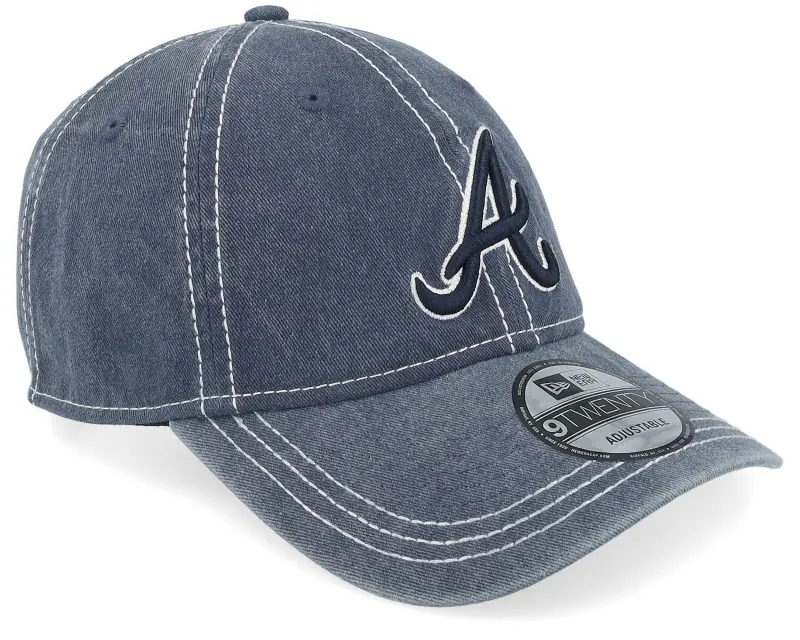 New Era Atlanta Braves Washed Contrast 9TWENTY Navy Dad Cap online