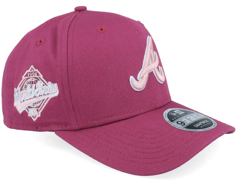 New Era Atlanta Braves World Series 1995 9FIFTY Dark Red Pre Curved A-Frame Adjustable online