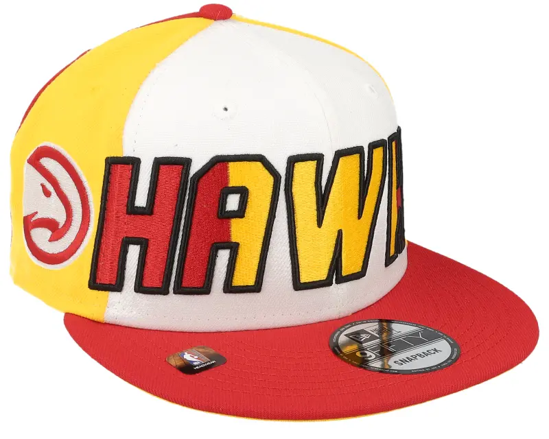 New Era Atlanta Hawks 9FIFTY NBA 23 Back Half White/Yellow/Red Snapback online