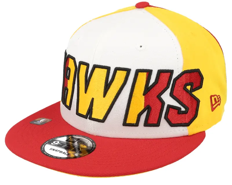 New Era Atlanta Hawks 9FIFTY NBA 23 Back Half White/Yellow/Red Snapback online