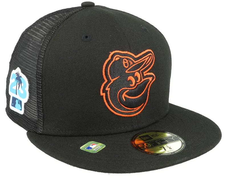 New Era Baltimore Orioles 59FIFTY MLB Spring Training 23 Black Mesh Fitted online