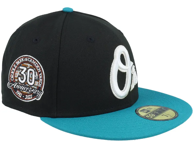 New Era Baltimore Orioles Dark Wave 59FIFTY 30th Camden Black/Nautic Green Fitted online