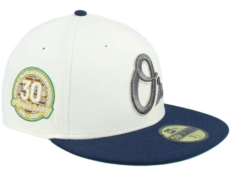 New Era Baltimore Orioles Polar Peaks 59FIFTY Oceanside 30th Anniversary Chrome/Navy Fitted online