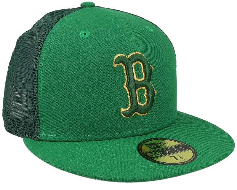 New Era Boston Red Sox 59FIFTY MLB St Patricks Day 23 Green Mesh Fitted online