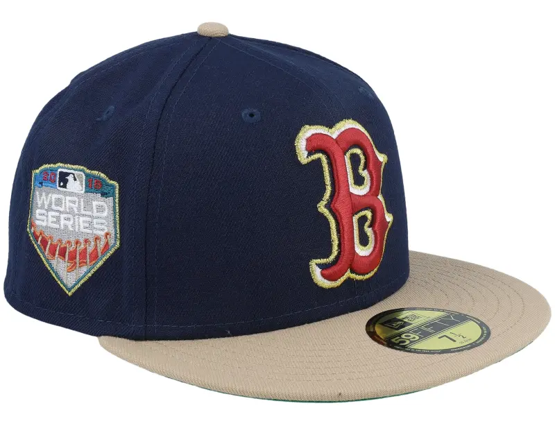 New Era Boston Red Sox Chime Pack 59FIFTY 18 World Series Navy/Camel Fitted online