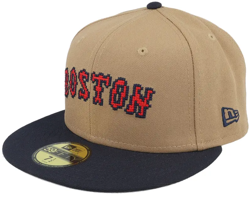 New Era Boston Red Sox Classic 8-bit Wordmark Khaki/Black Fitted online