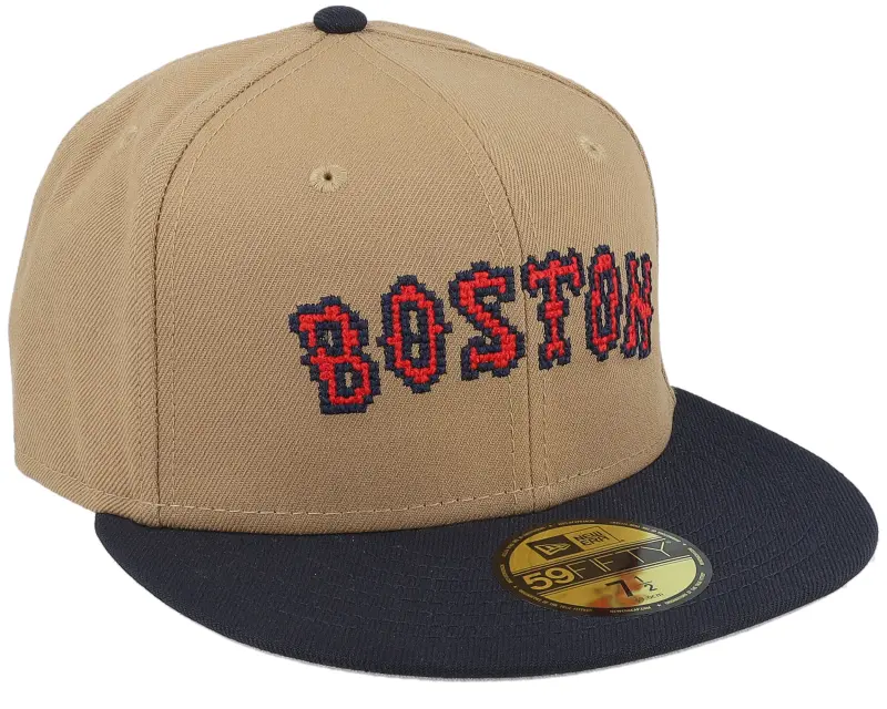 New Era Boston Red Sox Classic 8-bit Wordmark Khaki/Black Fitted online