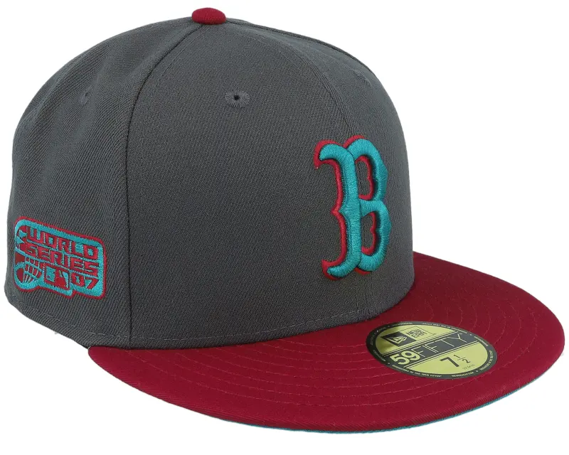 New Era Boston Red Sox Rusty Metal 59FIFTY World Series 07 Dark Gray/Cardinal Fitted online