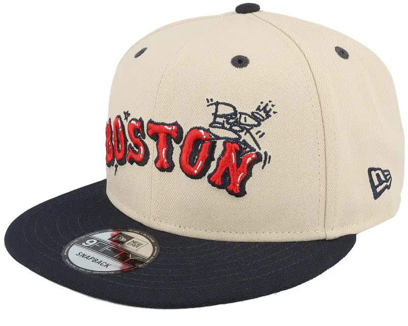 New Era Boston Red Sox Team Art Khaki/Navy Snapback online