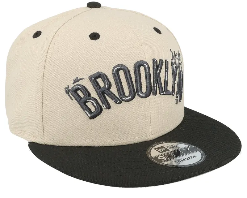 New Era Brooklyn Nets Team Art Khaki/Black Snapback online