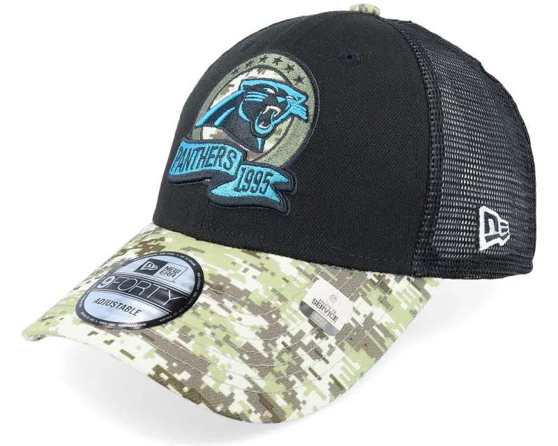 New Era Carolina Panthers M 9FORTY NFL Salute To Service 22 Black/Camo Trucker online