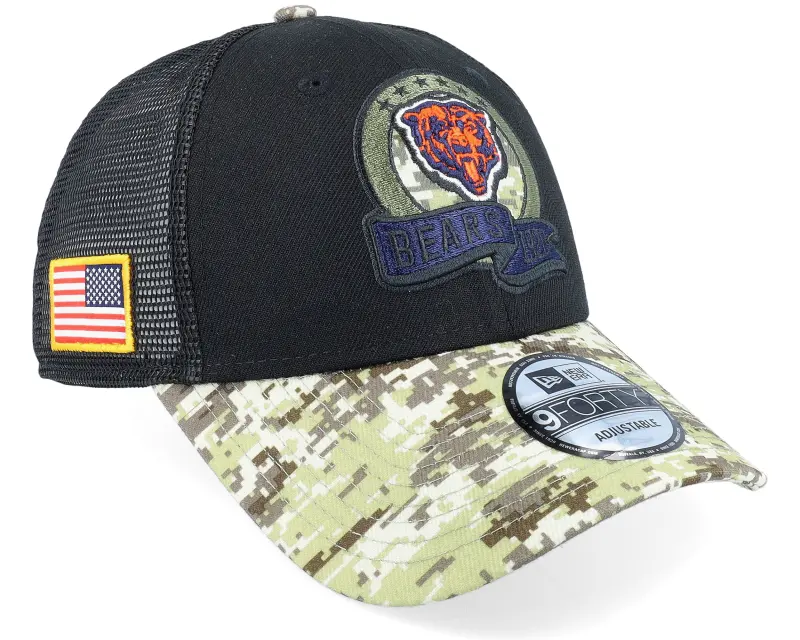 New Era Chicago Bears M 9FORTY NFL Salute To Service 22 Black/Camo Trucker online