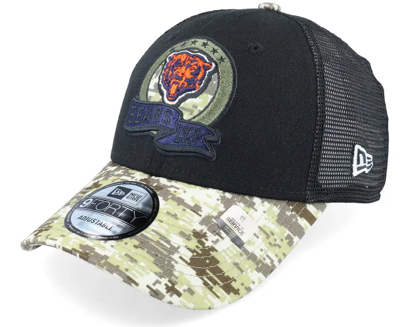 New Era Chicago Bears M 9FORTY NFL Salute To Service 22 Black/Camo Trucker online